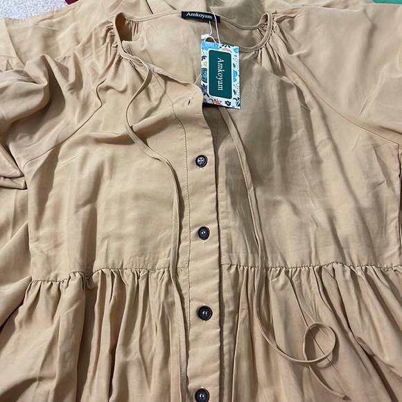 NWT Button Down Khaki Dress - Picture 8 of 8